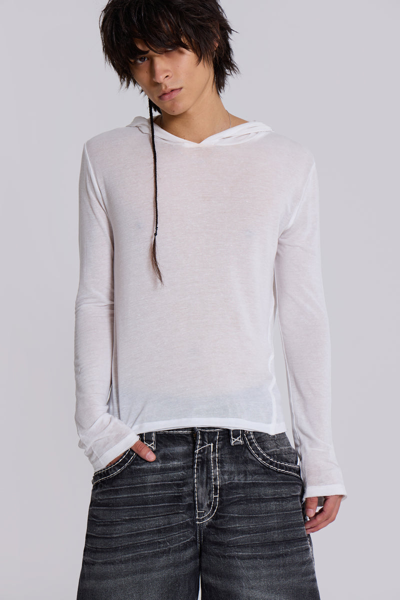 White Marl Mist Hoodie