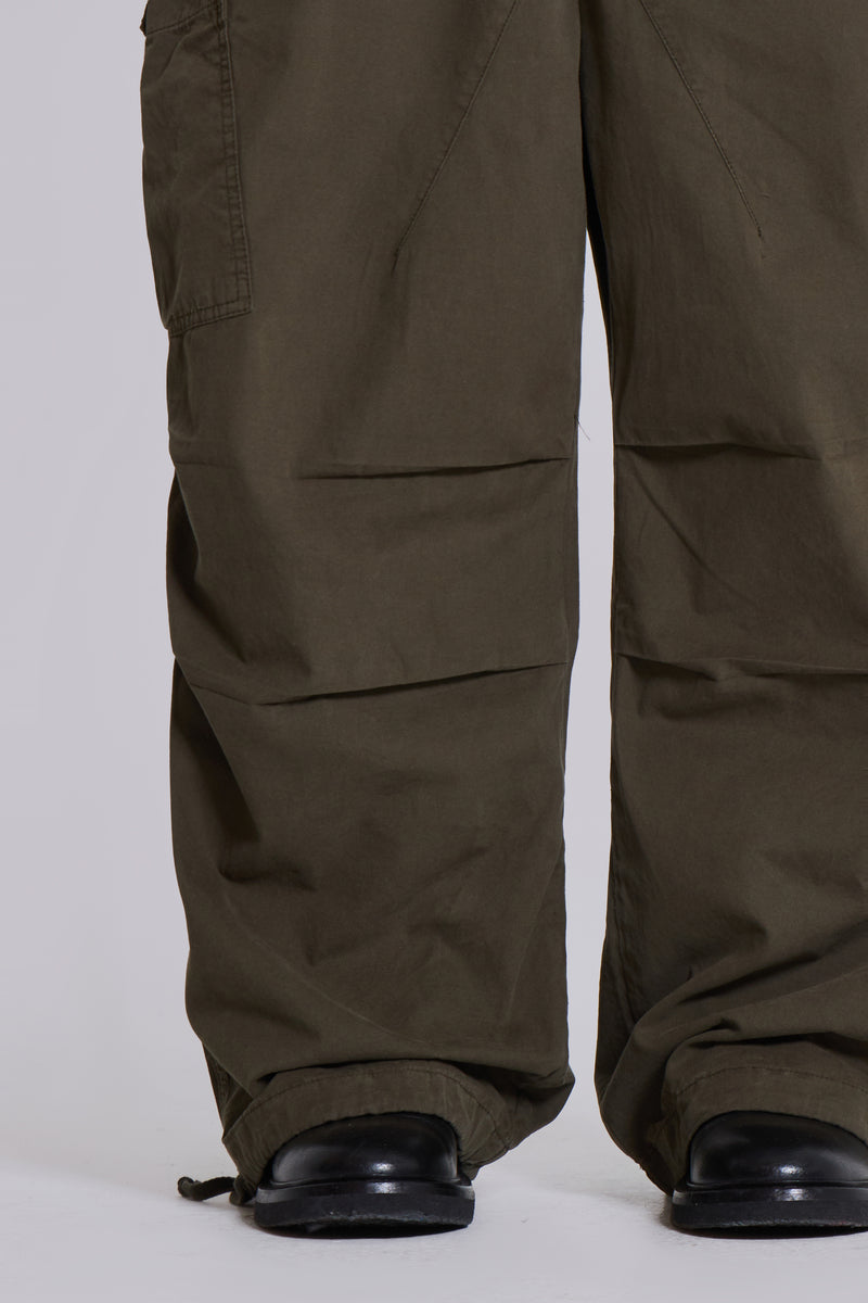 Khaki Parachute Cargo Pants – view 6