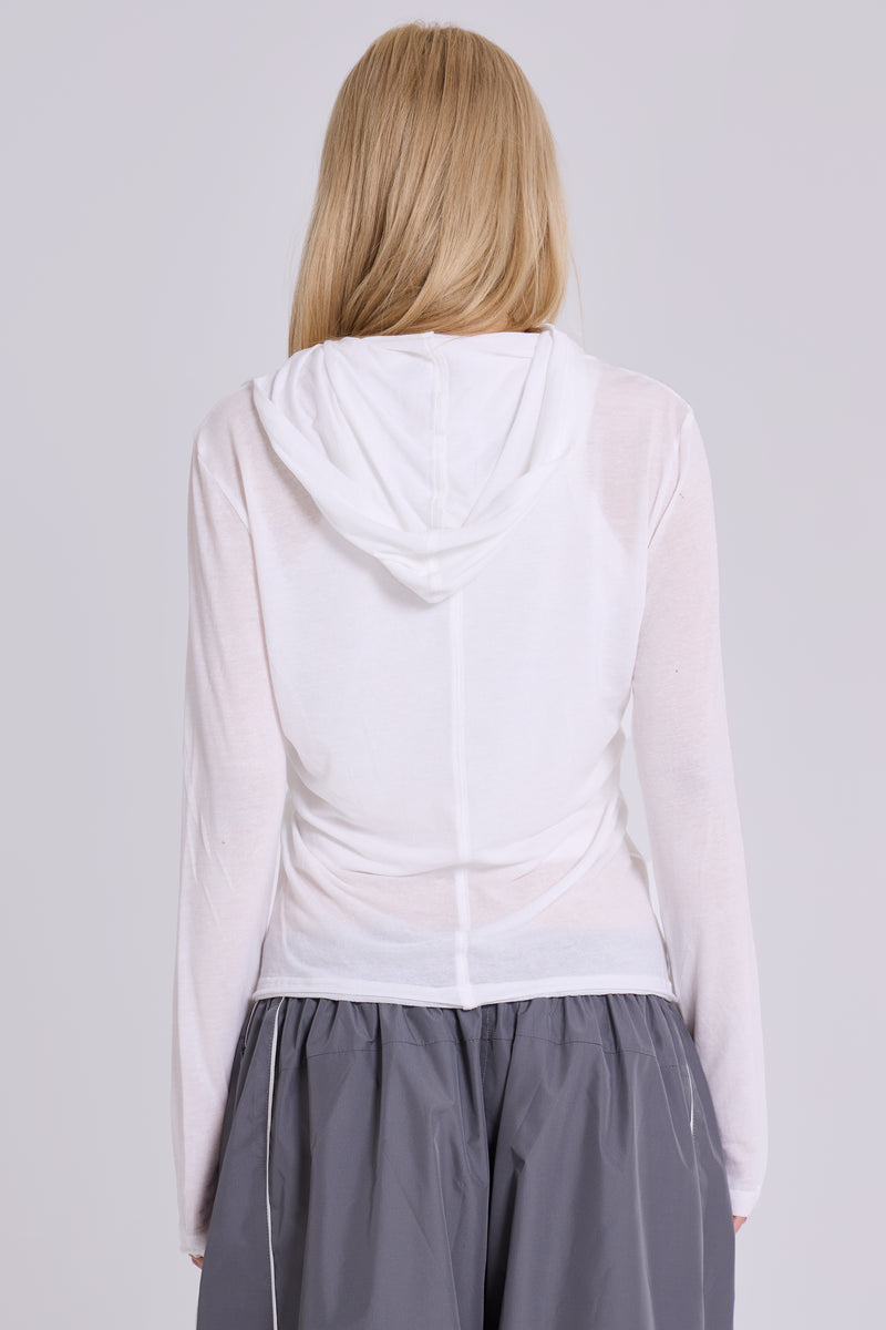 White Marl Mist Hoodie – view 5