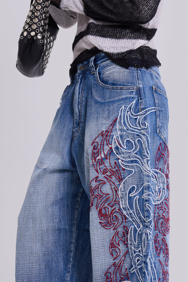 Layered Tribal XL Colossus Jeans – view 4