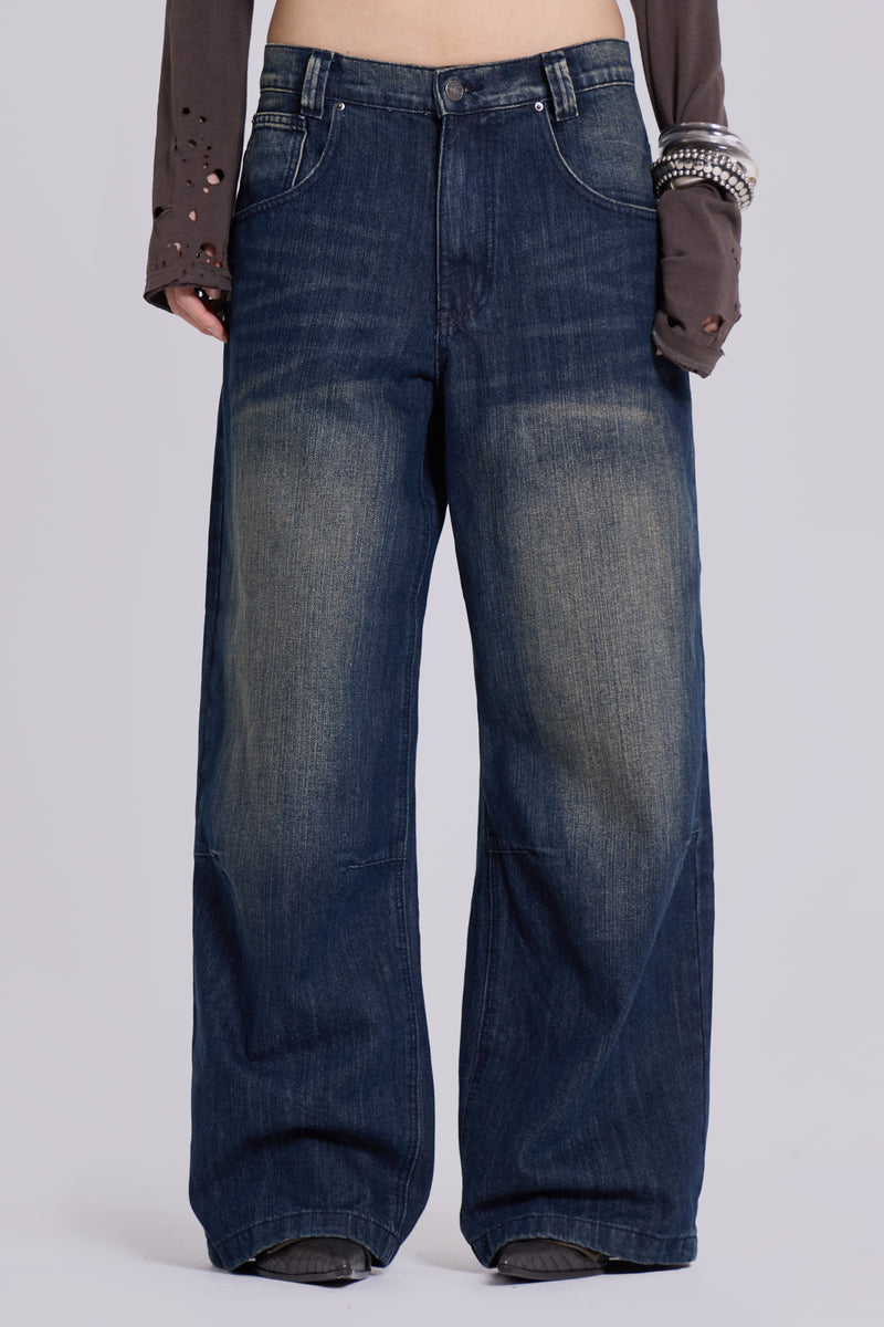 Mid Blue Slub Colossus Jeans – view 2