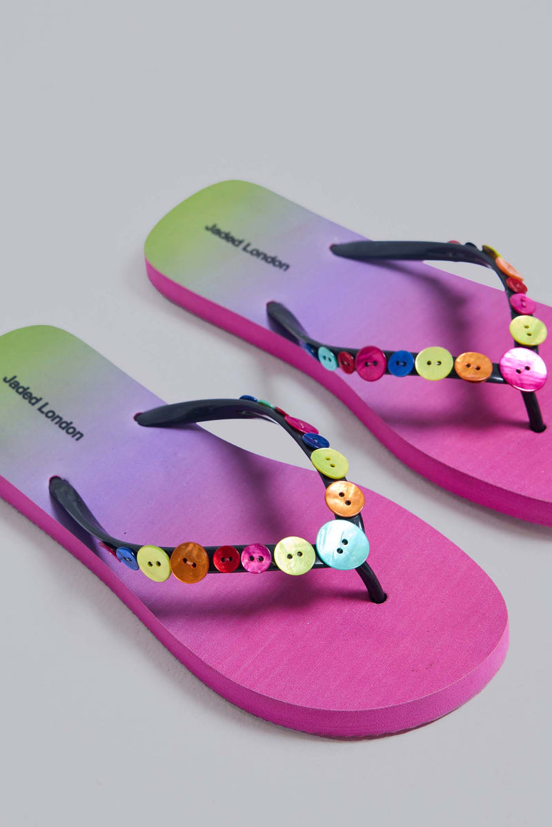 Button Ombre Flip Flops – view 5