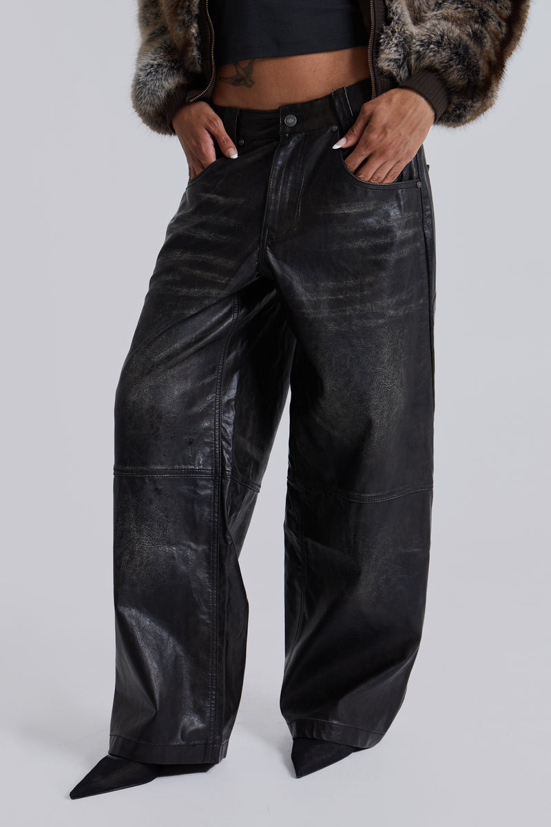Ash Faux Leather Colossus Trousers – view 3