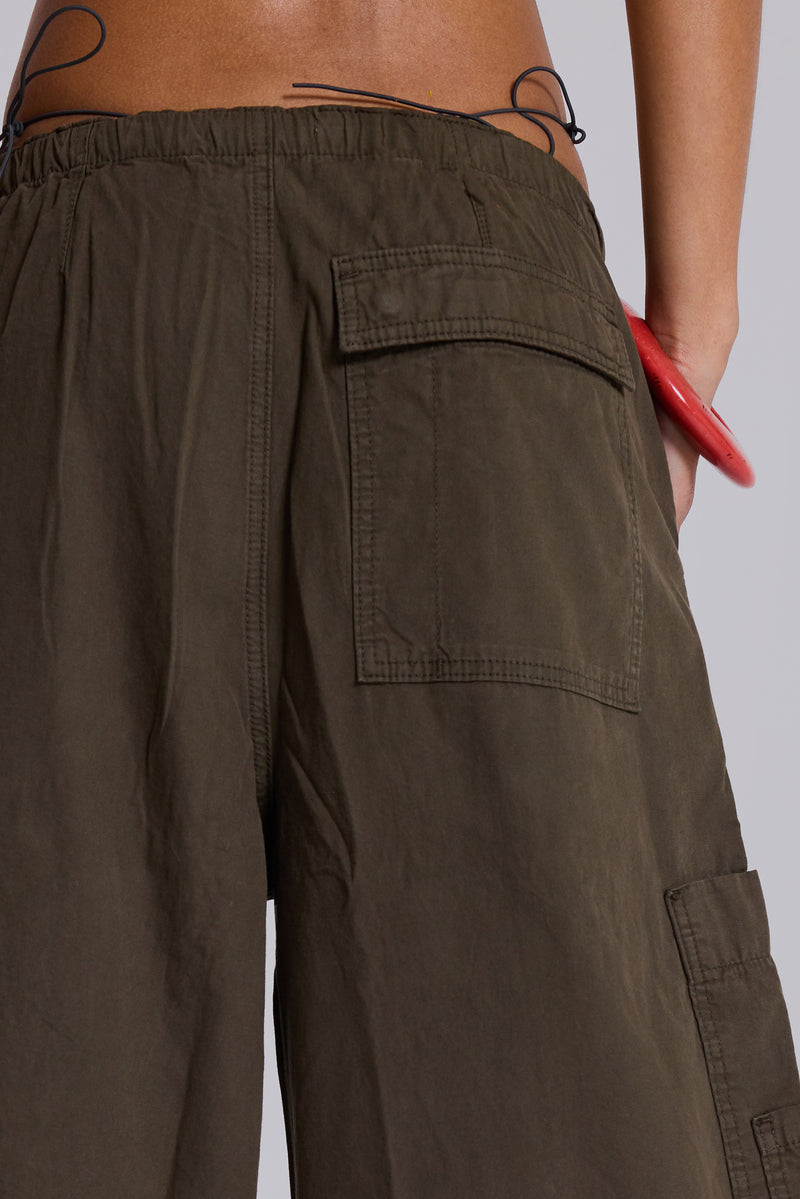 Khaki Parachute Cargo Pants – view 4