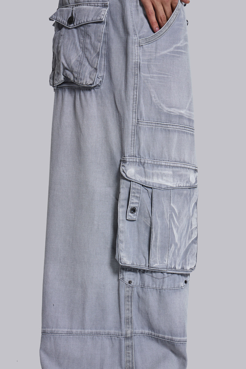 Washed Grey Decoy Cargos