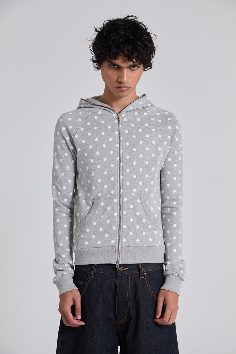 Grey Polkadot Hoodie – view 2