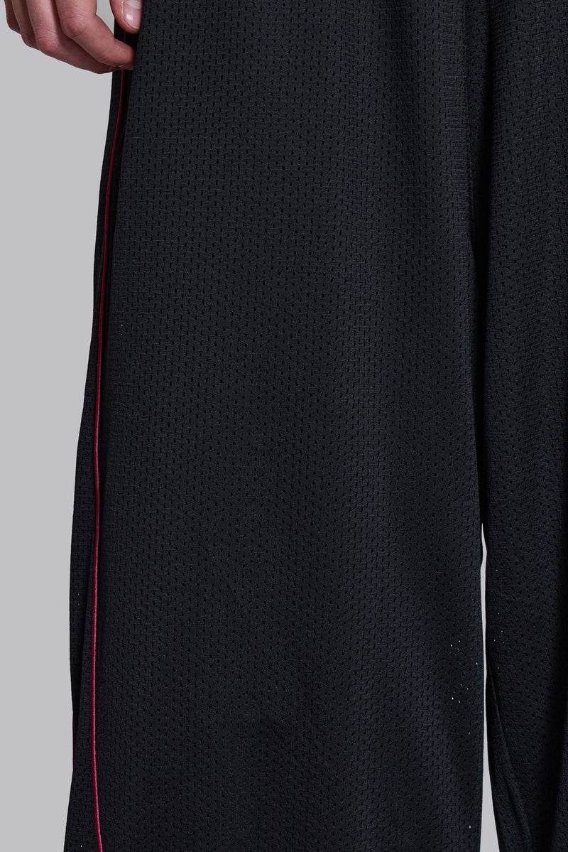 Black Mesh Vapor Tracksuit Bottoms