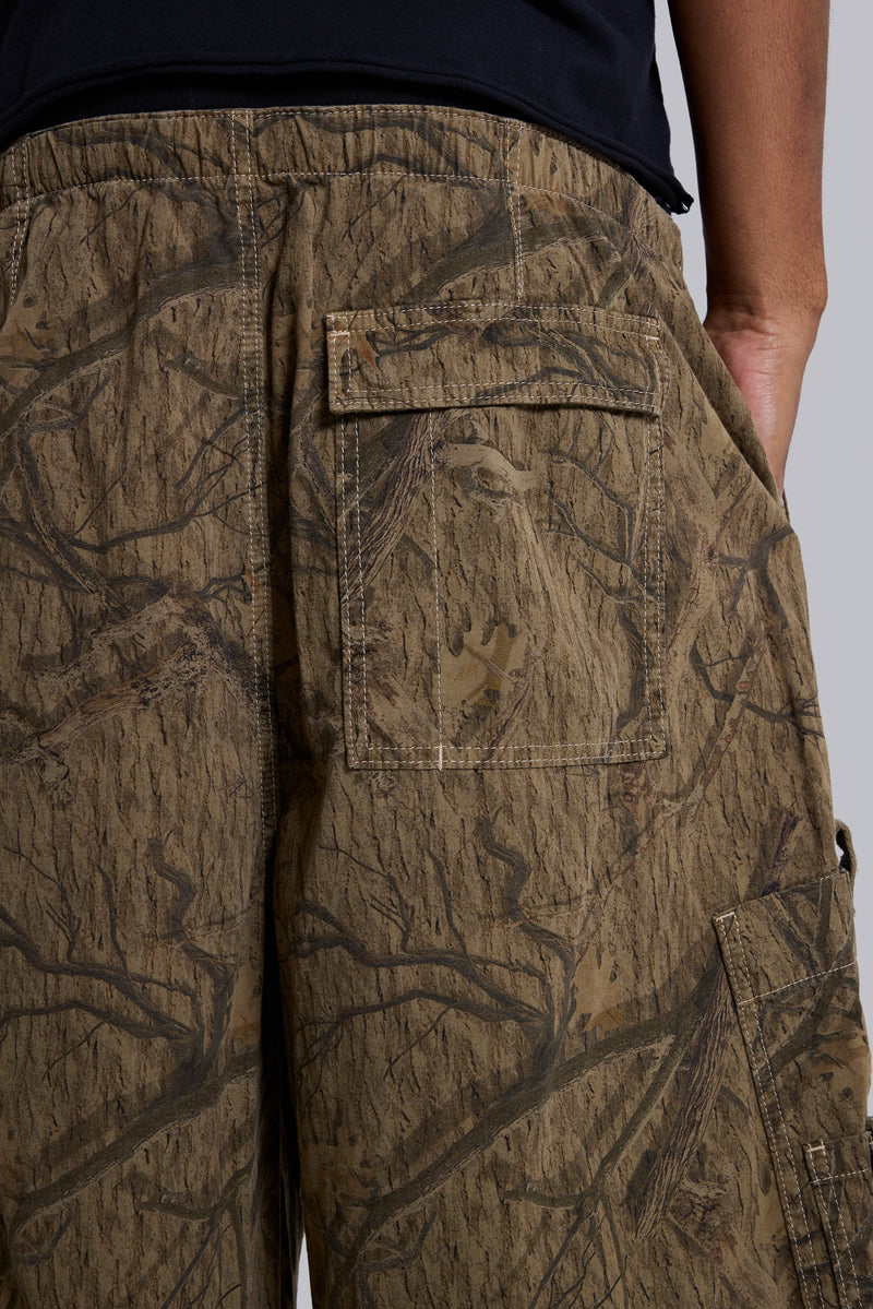 Forest Camo Parachute Shorts