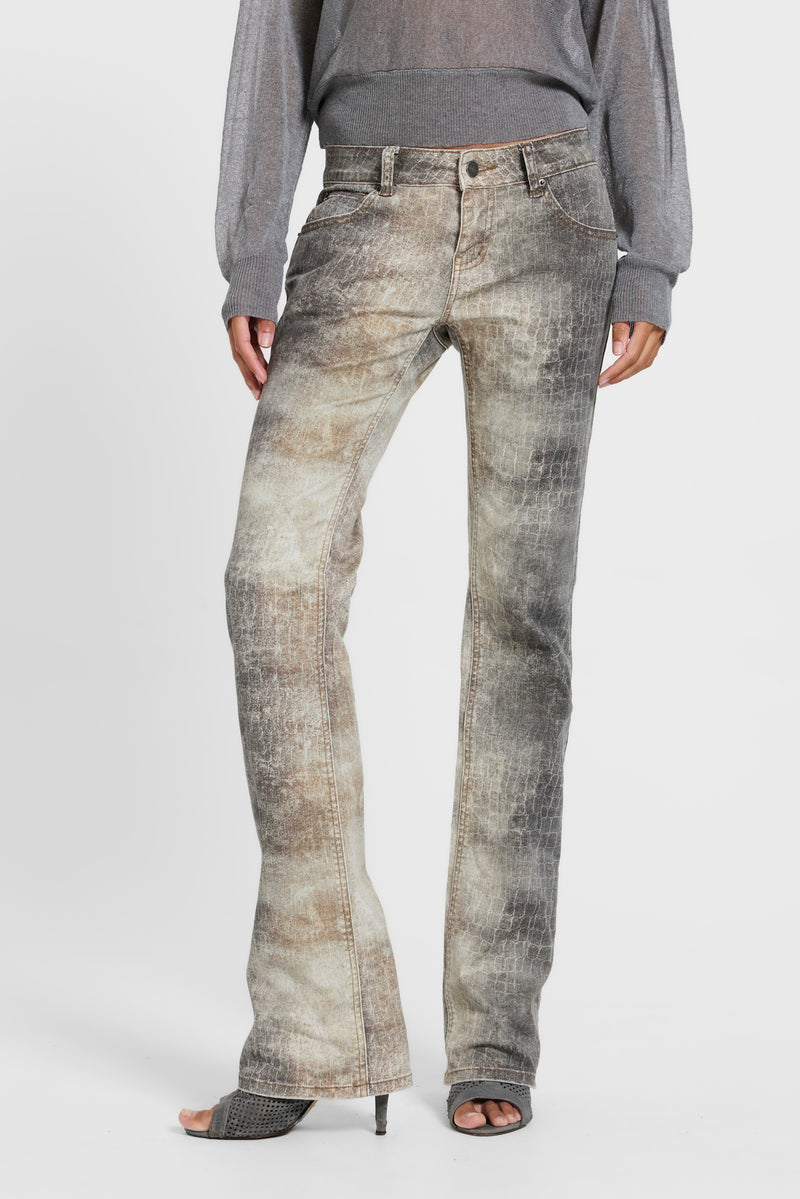 Leona Bootcut Cooper Jeans in Croc – view 2