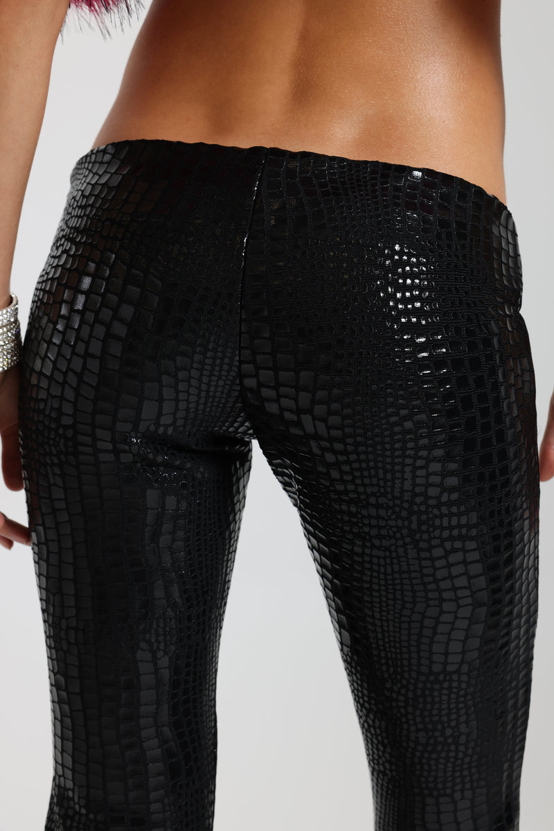 Idol Croc Effect Bandage Trousers